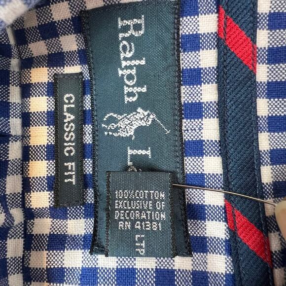 RALPH LAUREN Classic Fit Long Sleeve Gingham Checked Button Down Shirt XXL - Picture 16 of 16